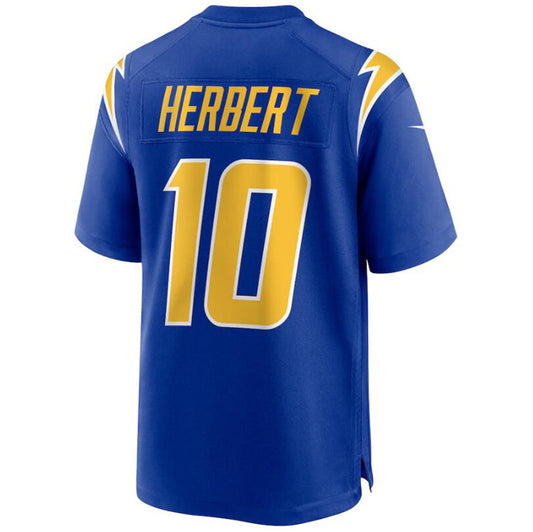 LA.Chargers #10 Justin Herbert Player Royal Game Football Jerseys
