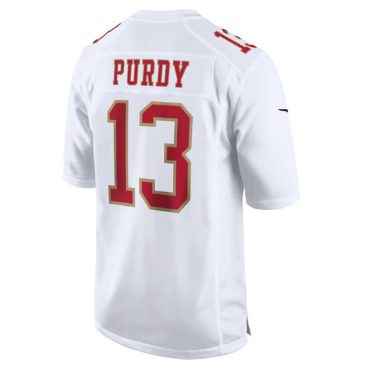 SF.49ers #13 Brock Purdy Tundra White Vapor F.U.S.E. Limited Jersey Stitched American Football Jerseys