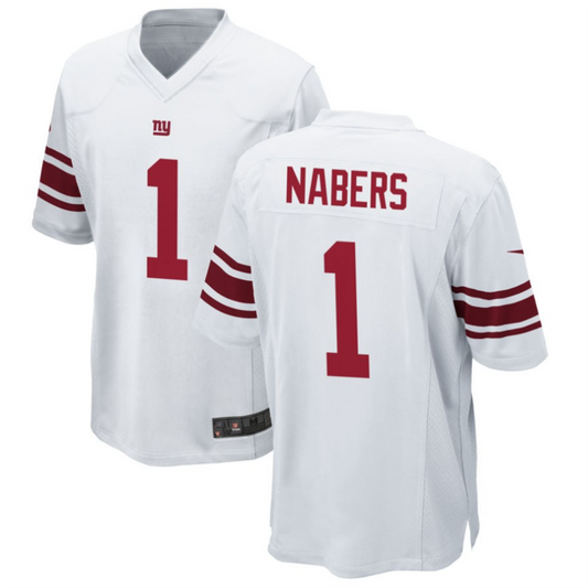 NY.Giants #1 Malik Nabers Century White Vapor F.U.S.E. Limited Jersey Stitched American Football Jerseys