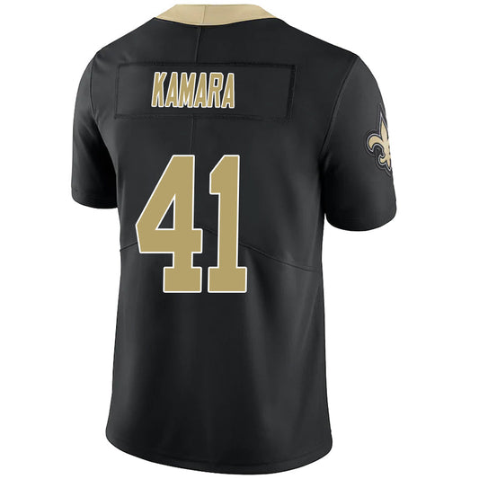 NO.Saints #41 Alvin Kamara Carbon Black Vapor F.U.S.E. Limited Jersey Stitched American Football Jerseys