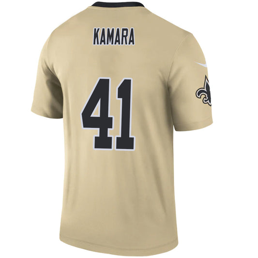 NO.Saints #41 Alvin Kamara Gold Vapor F.U.S.E. Limited Jersey Stitched American Football Jerseys