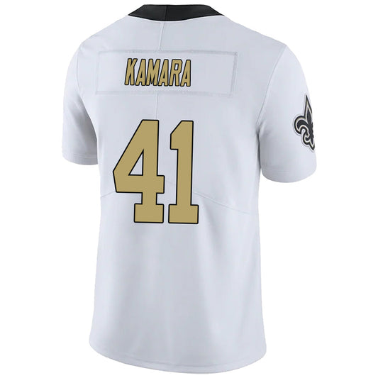NO.Saints #41 Alvin Kamara White Vapor F.U.S.E. Limited Jersey Stitched American Football Jerseys