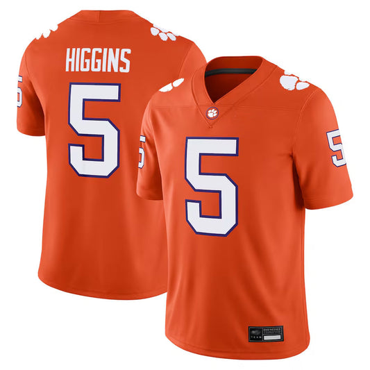 #5 Tee Higgins Player Orange Clemson Tigers Home Game College Jerseys