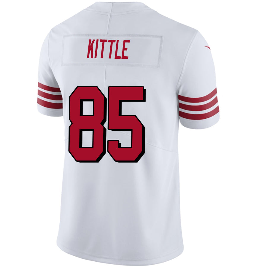 SF.49ers #85 George Kittle White Vapor F.U.S.E. Limited Jersey Stitched American Football Jerseys