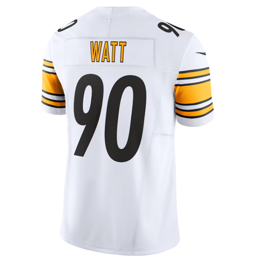 P.Steelers #90 T.J. Watt White Vapor F.U.S.E. Limited Jersey Stitched American Football Jerseys