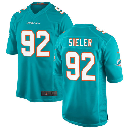 Football Jerseys M.Dolphins #92 Zach Sieler Player Stitched Game Jersey