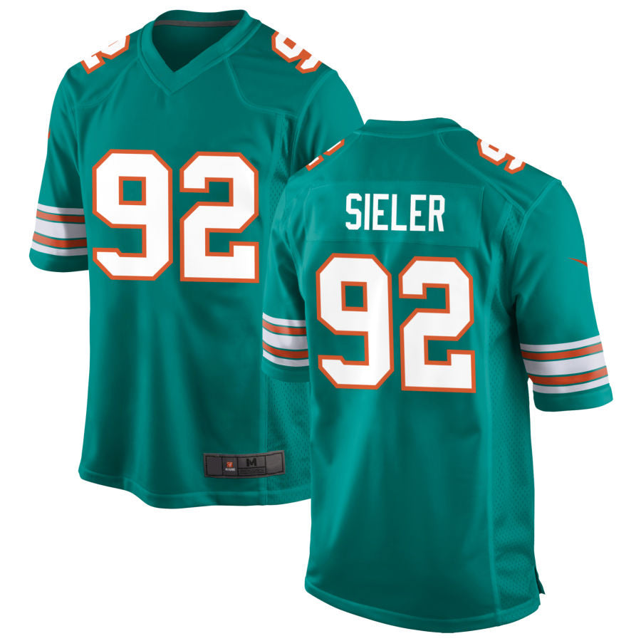 Football Jerseys M.Dolphins #92 Zach Sieler Player Stitched Game Jersey