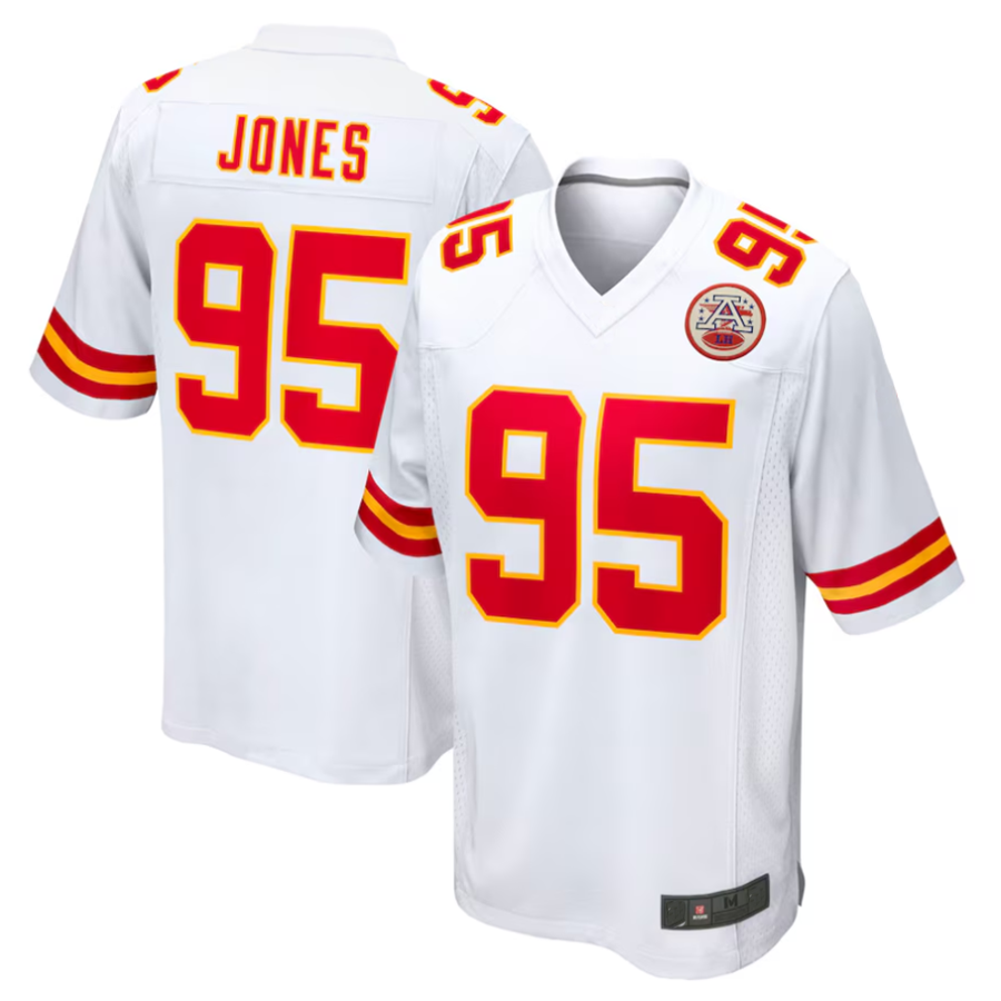 KC.Chiefs #95 Chris Jones White Vapor F.U.S.E. Limited Jersey Stitched American Football Jerseys