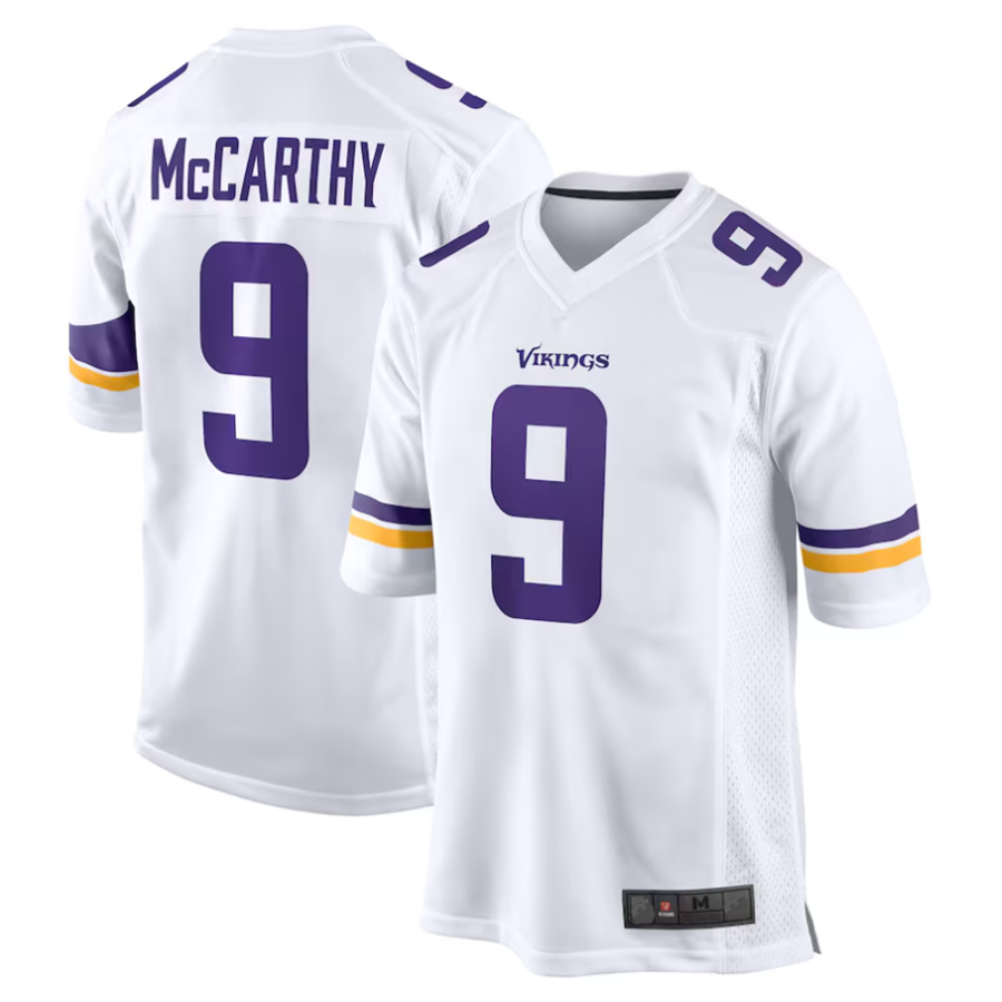 MN.Vikings #9 J.J. McCarthy Player White Game Football Jerseys