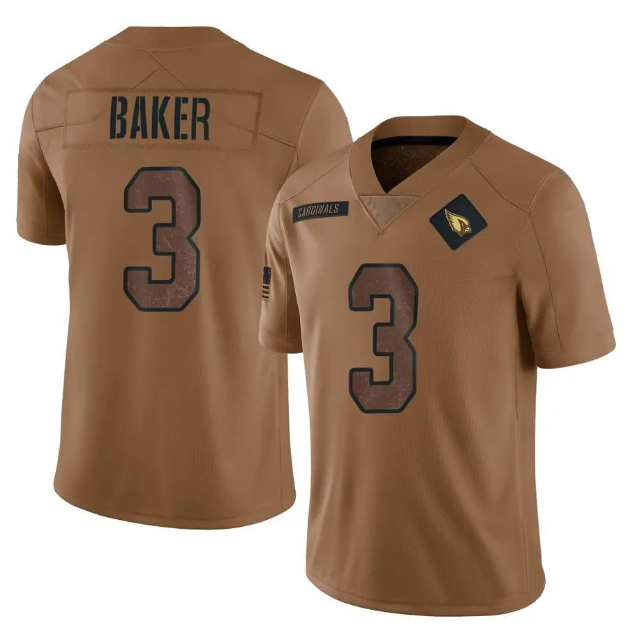A.Cardinals #3 Budda Baker Player Brown Legend Salute To Service Football Jerseys