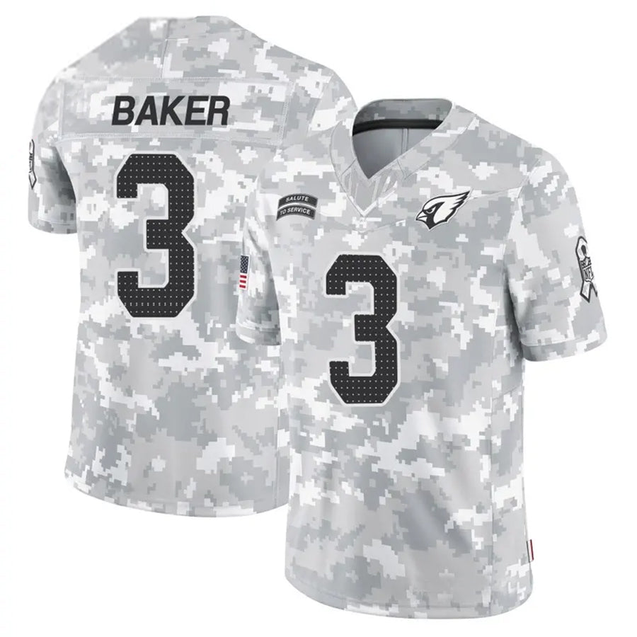 A.Cardinals #3 Budda Baker Player Camo Salute to Service Limited Stitched Football Jerseys
