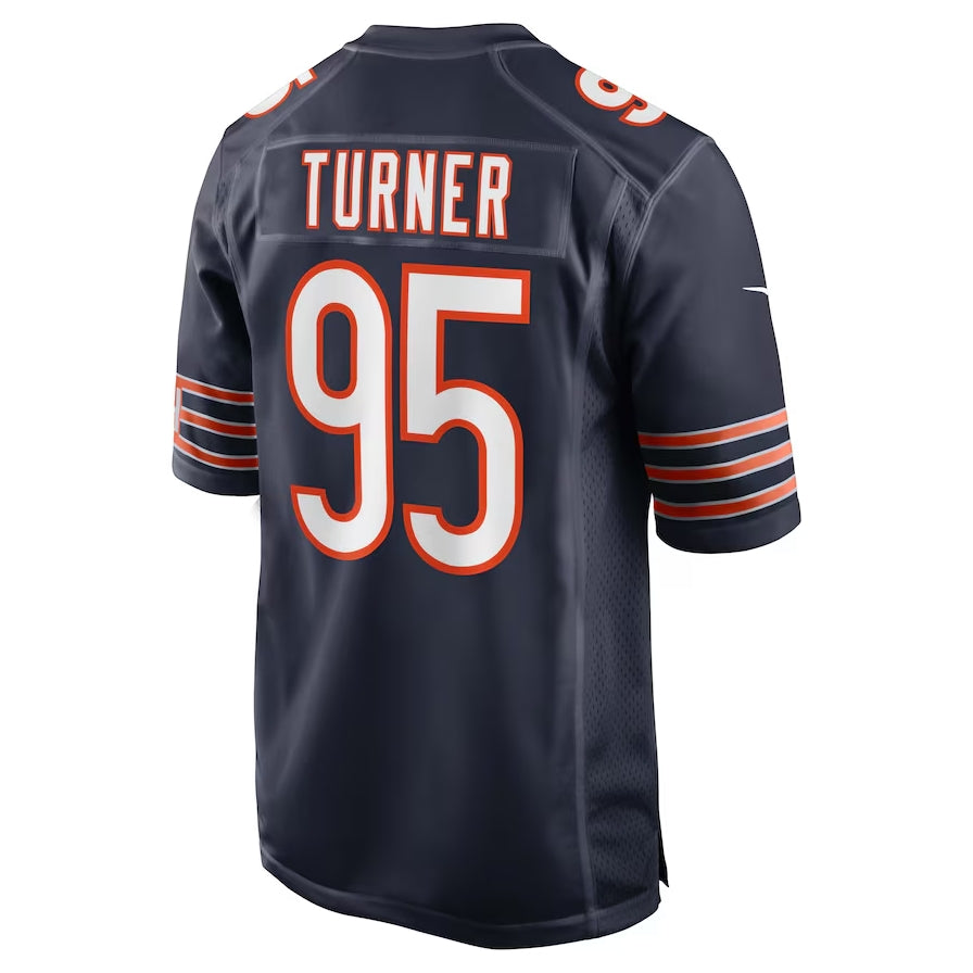 C.Bears #95 Shemar Turner Navy Team Game American Football Jerseys