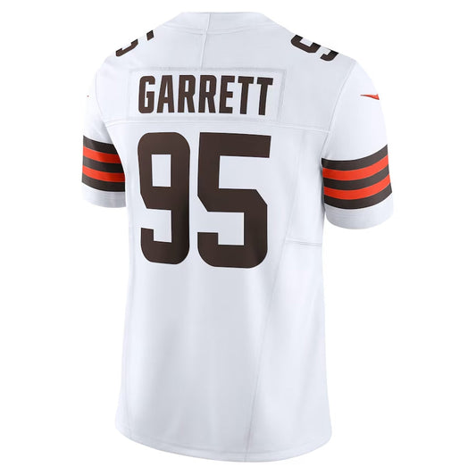 C.Browns #95 Myles Garrett White Vapor F.U.S.E. Limited Stitched American Football Jerseys