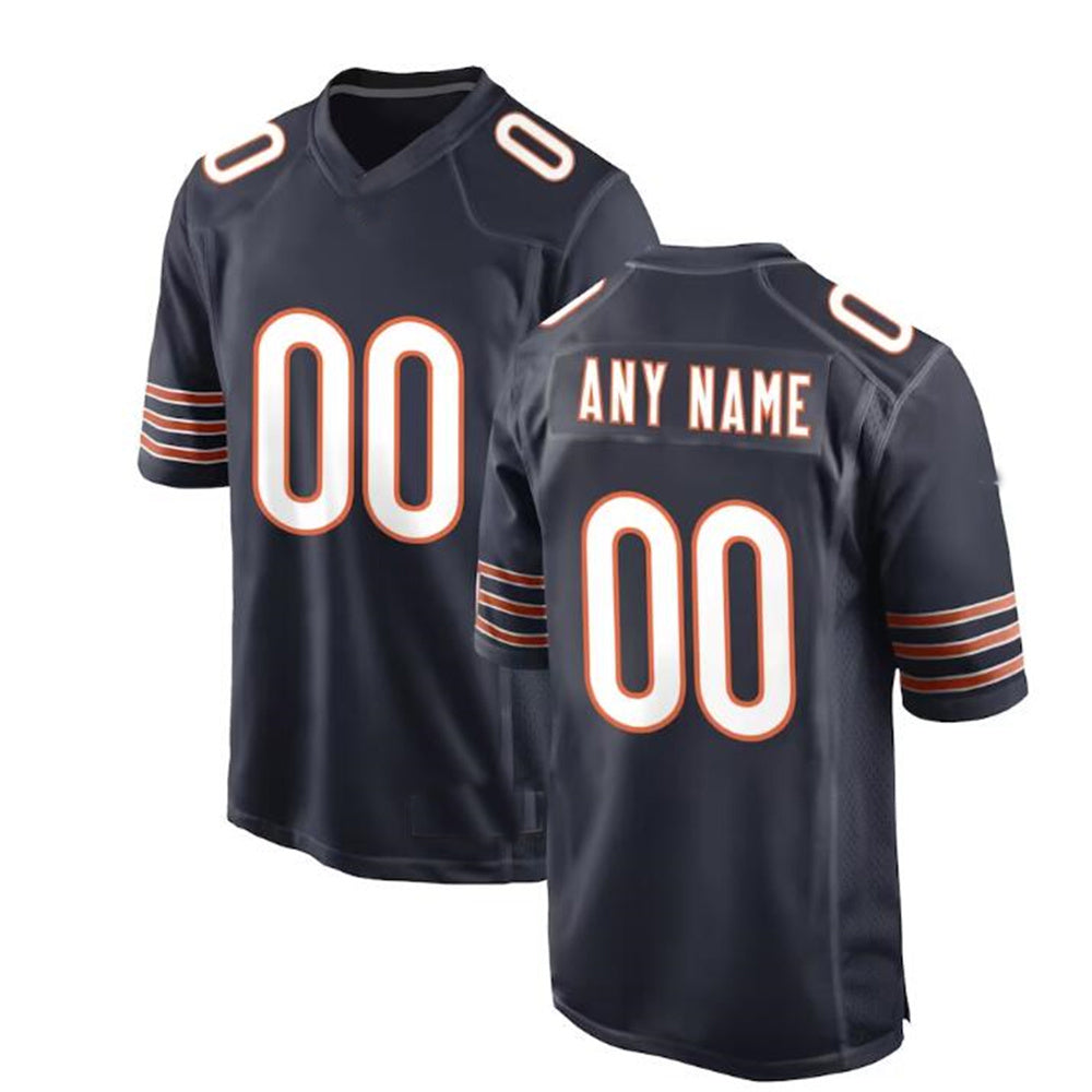 Custom C.Bears Navy Game Jersey Stitched Jersey Football Jerseys