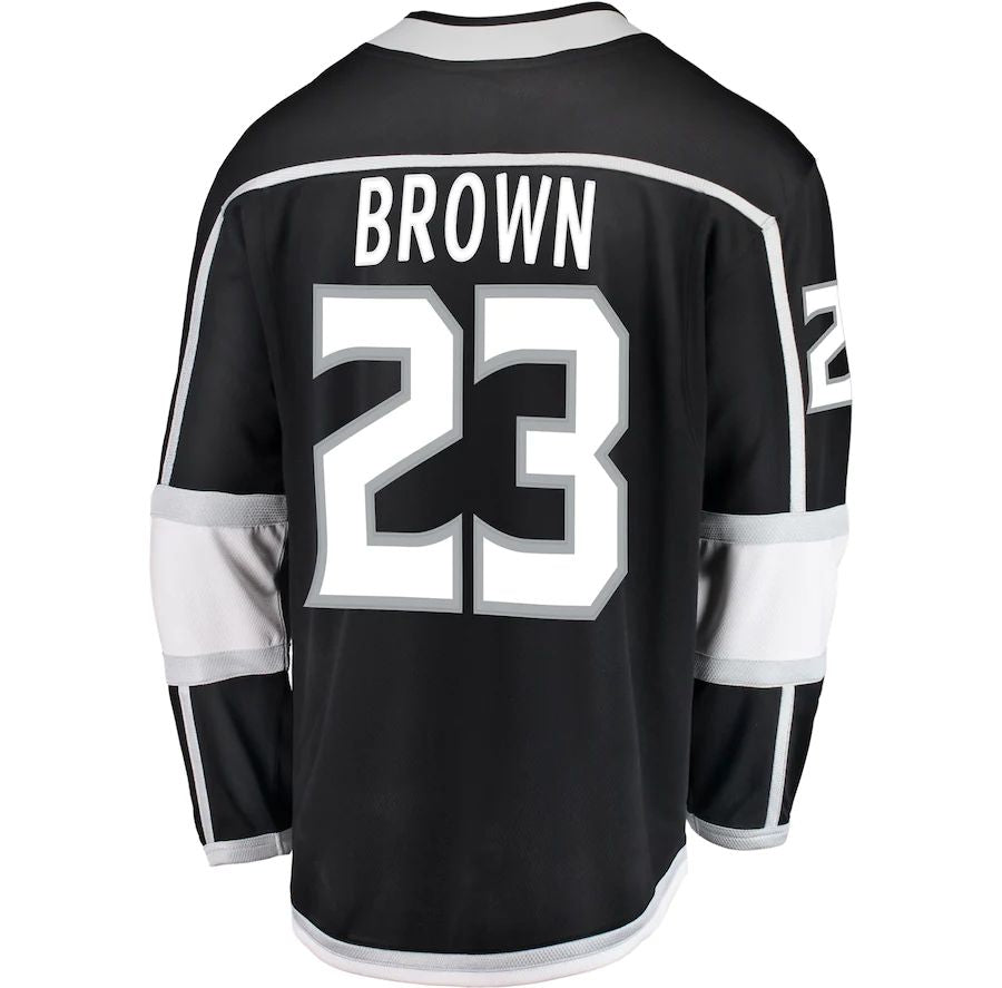 LA.Kings #23 Dustin Brown Fanatics Branded Breakaway Player Jersey Black Stitched American Hockey Jerseys