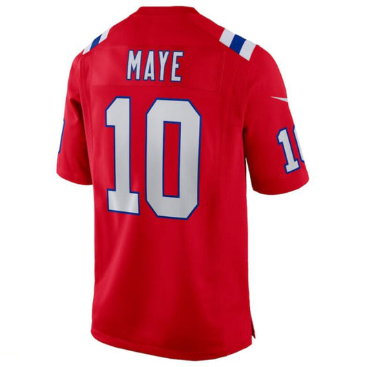 NE.Patriots #10 Drake Maye Red Vapor F.U.S.E. Limited Jersey Stitched American Football Jerseys
