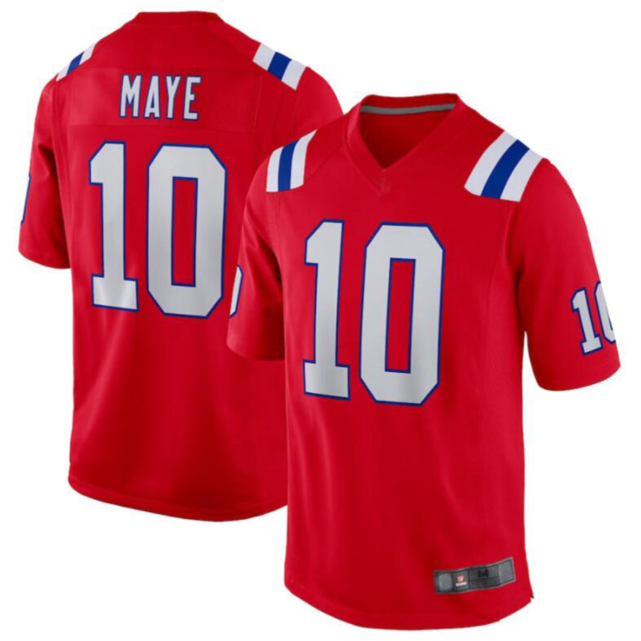 NE.Patriots #10 Drake Maye Red Vapor F.U.S.E. Limited Jersey Stitched American Football Jerseys