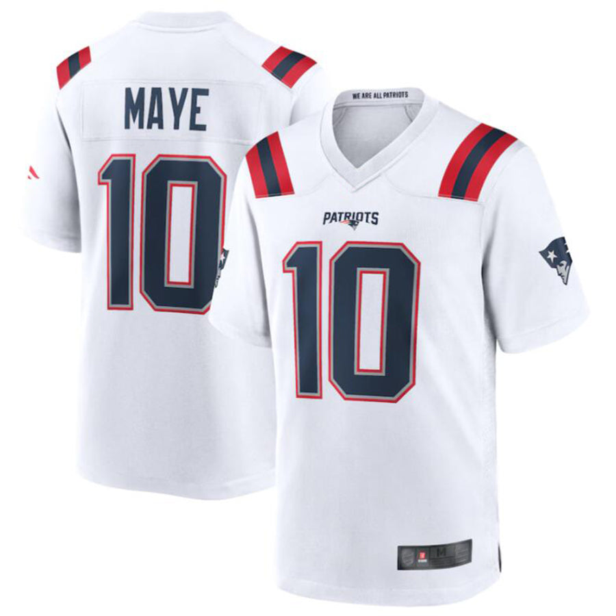 NE.Patriots #10 Drake Maye White Vapor F.U.S.E. Limited Jersey Stitched American Football Jerseys