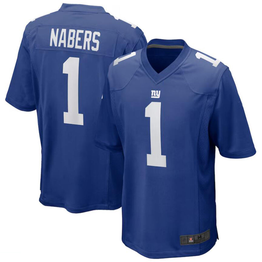 NY.Giants #1 Malik Nabers Century Royal Vapor F.U.S.E. Limited Jersey Stitched American Football Jerseys
