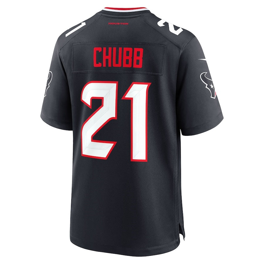 H.Texans #21 Nick Chubb Navy Team Game American Football Jersey