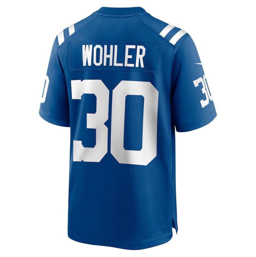 IN.Colts #30 Hunter Wohler Royal Team Game American Football Jerseys