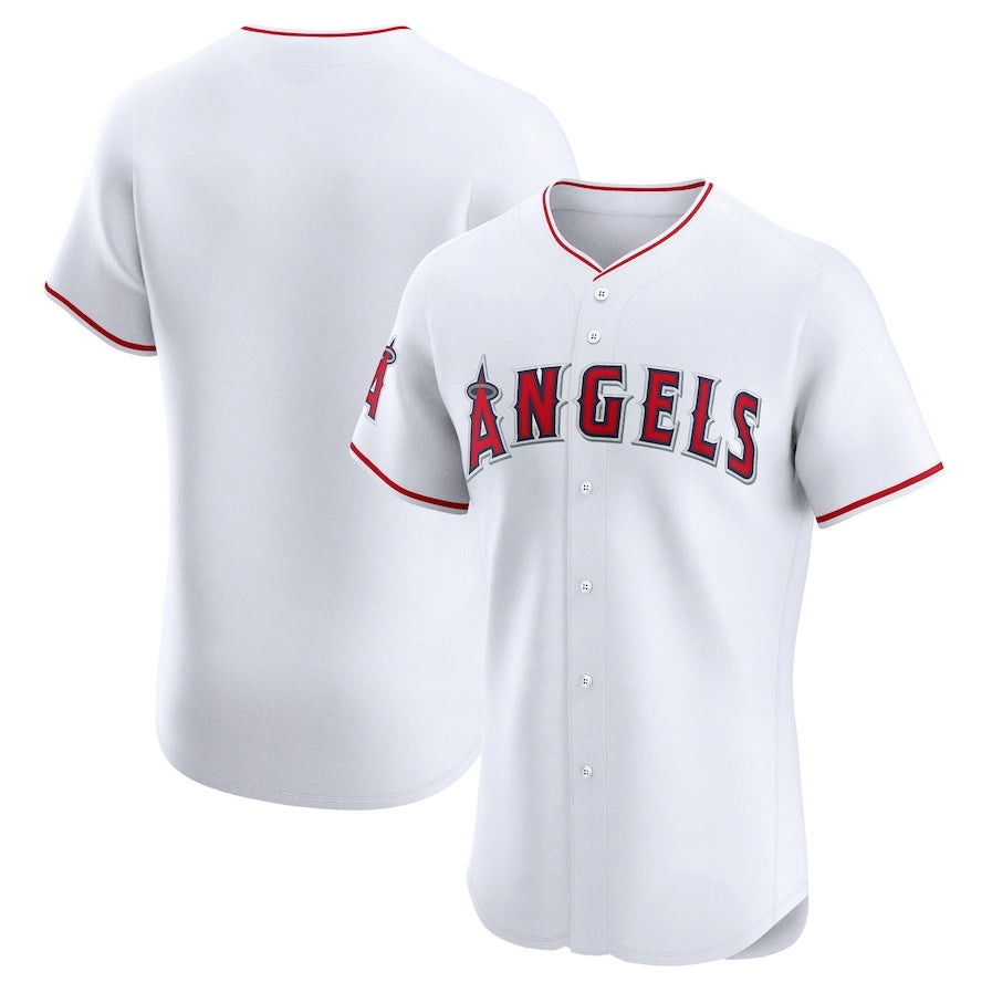 Los Angeles Angels Home Elite Jersey - White Stitched Baseball Jersey