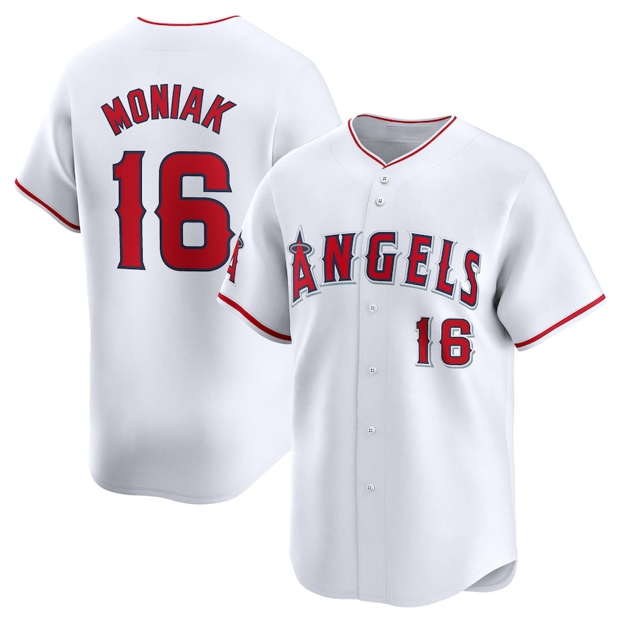 Los Angeles Angels #16 Mickey Moniak Home Limited Player Jersey - White Stitched Baseball Jersey