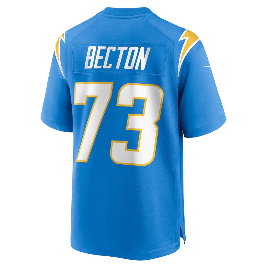 LA.Chargers #73 Mekhi Becton Powder Blue Team Game Stitched American Football Jerseys