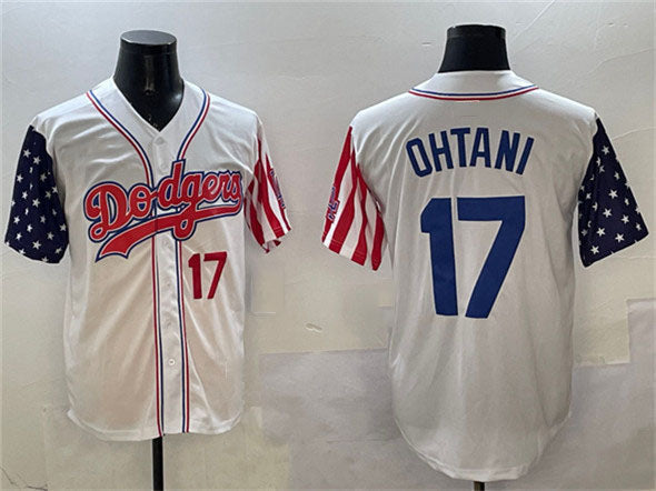 Los Angeles Dodgers #17 Shohei Ohtani White Limited Stitched Baseball Jersey