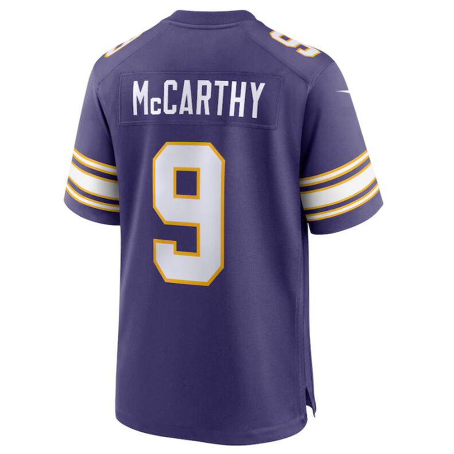 MN.Vikings #9 J.J. McCarthy Player Purple Game Football Jerseys