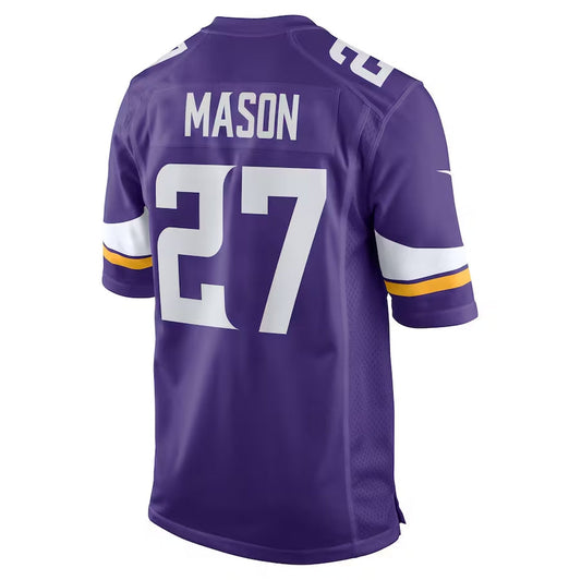 MN.Vikings #27 Jordan Mason Purple Team Game Stitched American Football Jerseys