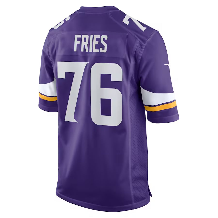 MN.Vikings #76 Will Fries Purple Team Game Stitched American Football Jerseys