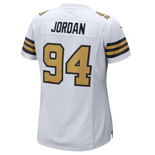 NO.Saints #94 Cameron Jordan White Vapor F.U.S.E. Limited Jersey Stitched American Football Jerseys