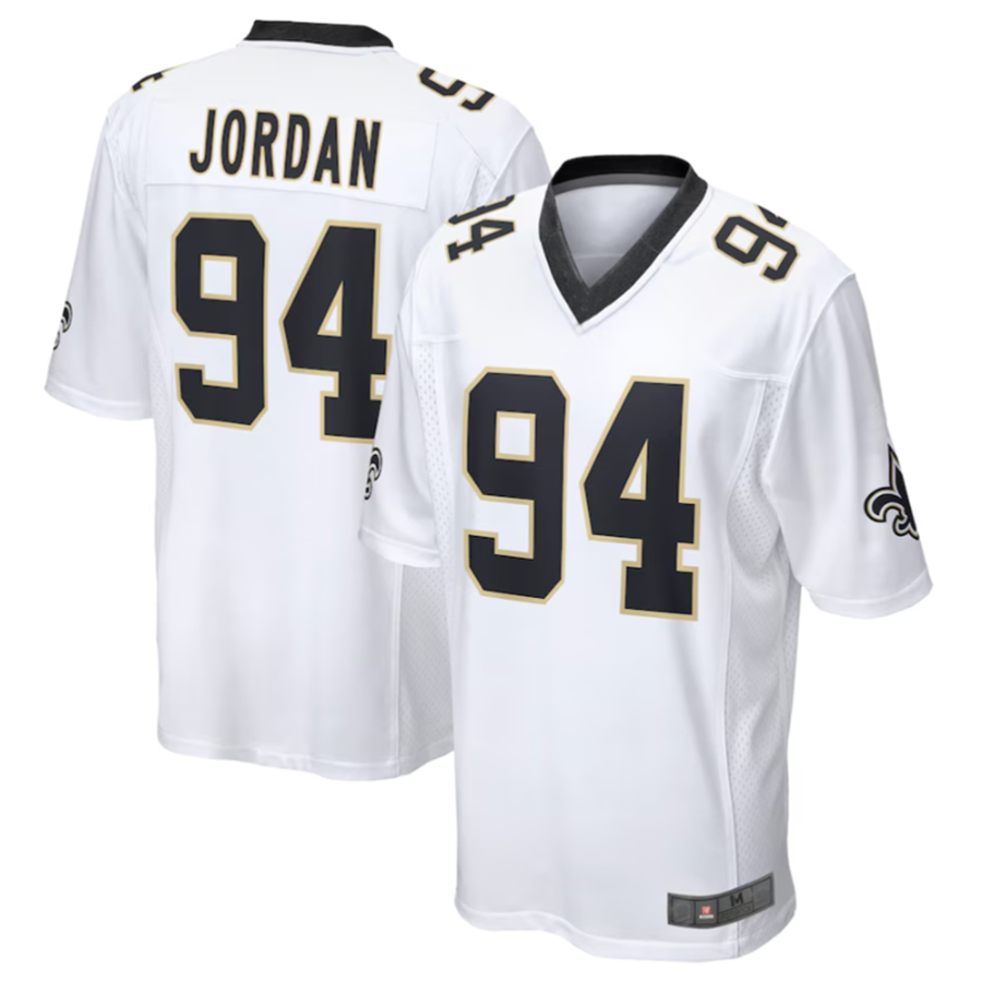 NO.Saints #94 Cameron Jordan White Vapor F.U.S.E. Limited Jersey Stitched American Football Jerseys