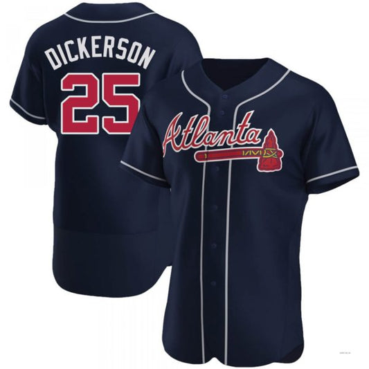 Atlanta Braves #25 Alex Dickerson Navy Alternate Jersey Stitches Baseball Jerseys