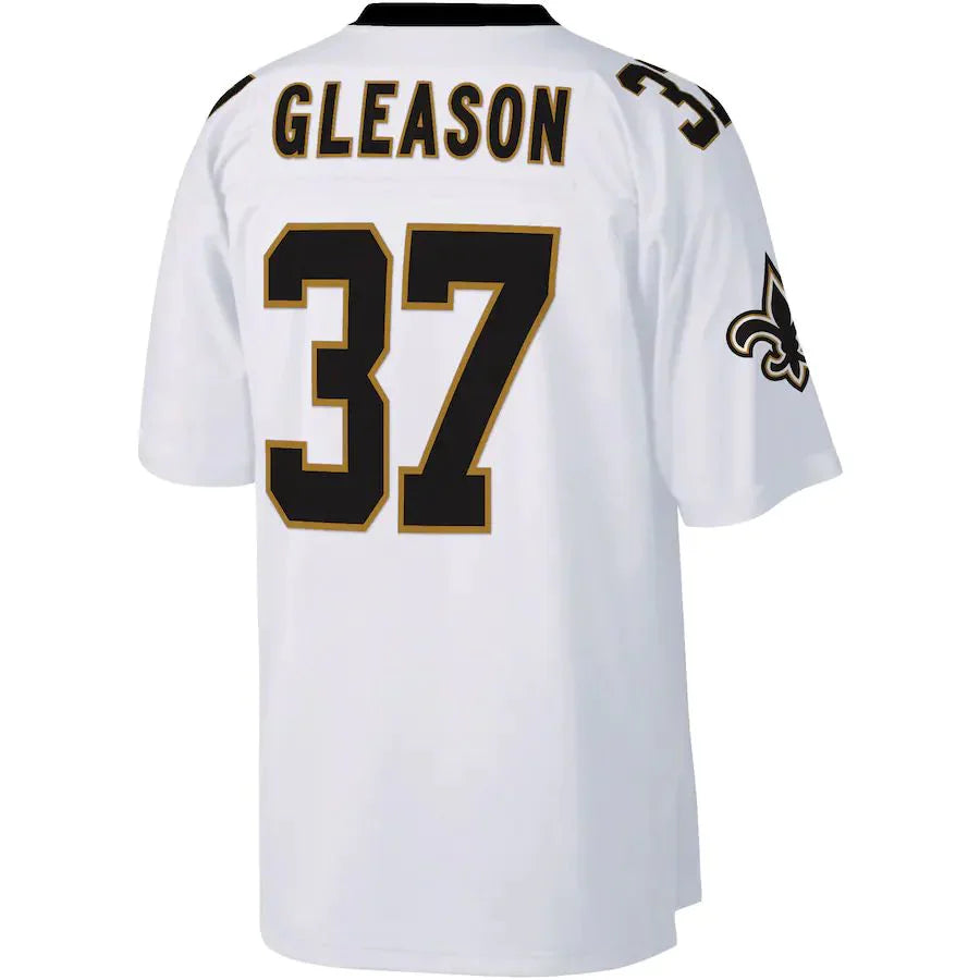 NO.Saints #37 Steve Gleason Mitchell & Ness White Legacy Replica Jersey Stitched American Football Jerseys