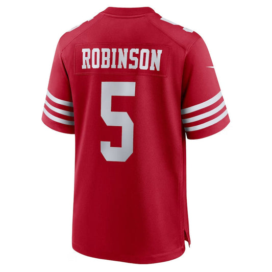 SF.49ers #5 Demarcus Robinson Scarlet Team Game Stitched American Football Jerseys
