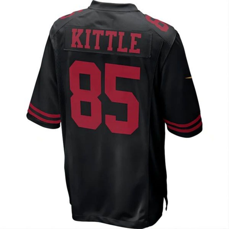 SF.49ers #85 George Kittle Black Vapor F.U.S.E. Limited Jersey Stitched American Football Jerseys