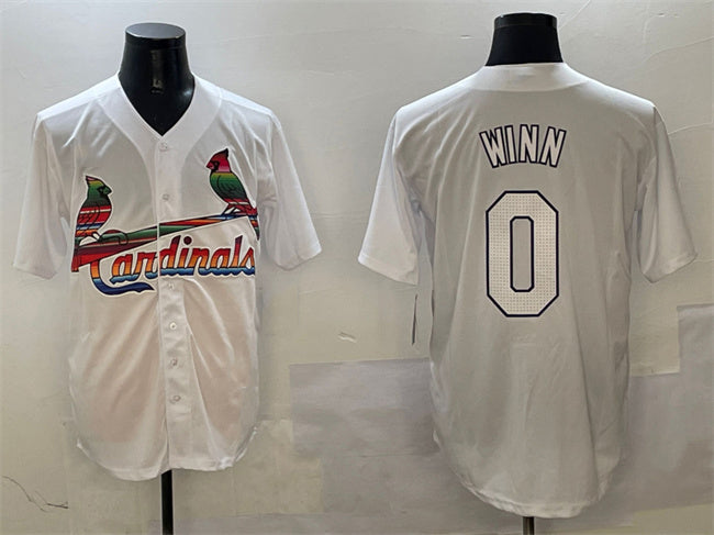 St. Louis Cardinals #0 Masyn Winn White Cool Base Stitched Baseball Jersey