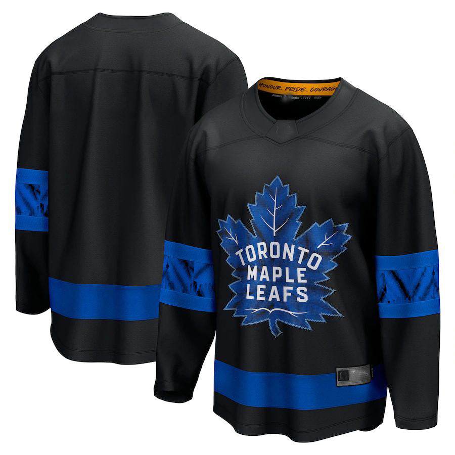 T.Maple Leafs Fanatics Branded Alternate Premier Breakaway Reversible Blank Jersey Blank Jersey Black Stitched American Hockey Jerseys