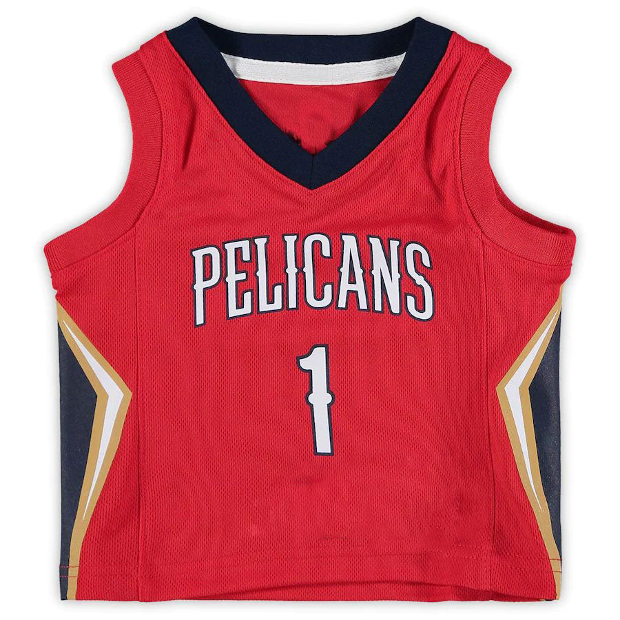 NO.Pelicans #1 Zion Williamson Jordan Brand Infant 2020-21 Jersey Statement Edition Red Statement Edition Stitched American Basketball Jersey