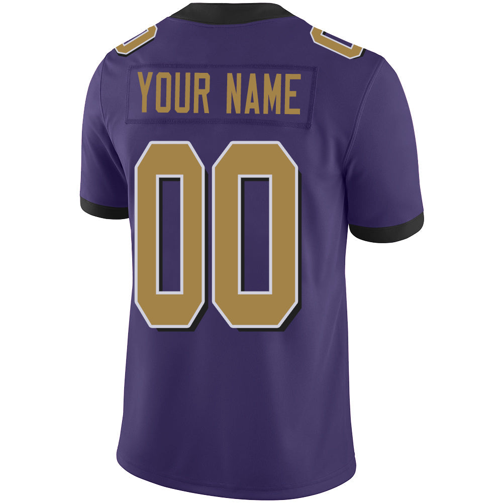 Custom B.Raven Stitched American Football Jerseys Personalize Birthday Gifts Purple Jersey