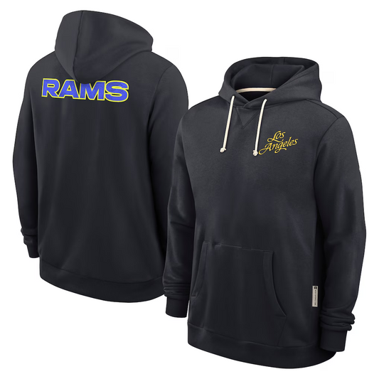 Los Angeles Rams Midnight Blue 2025 Rivalries Collection Standard Issue Sideline Dri-FIT Hoodie