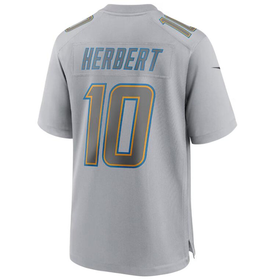 LA.Chargers #10 Justin Herbert Player Gray Game Football Jerseys