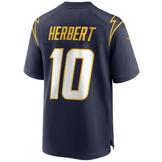 LA.Chargers #10 Justin Herbert Player Navy Game Football Jerseys