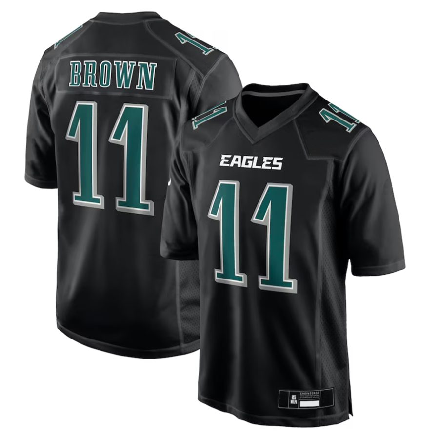 #11 A.J. Brown Player P.Eagles Carbon Black Fashion Game Football Jerseys