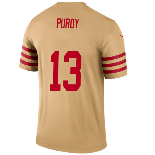 SF.49ers #13 Brock Purdy Tundra Gold Vapor F.U.S.E. Limited Jersey Stitched American Football Jerseys