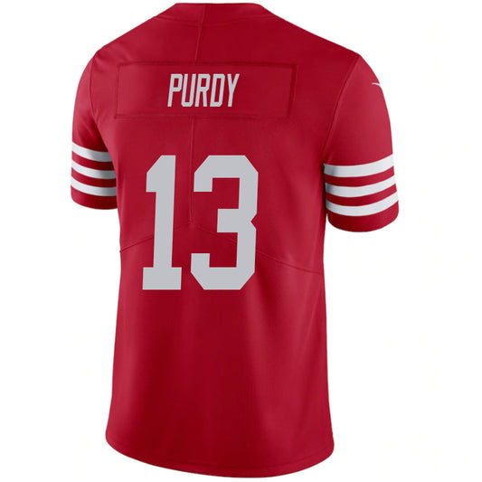 SF.49ers #13 Brock Purdy Tundra Red Vapor F.U.S.E. Limited Jersey Stitched American Football Jerseys