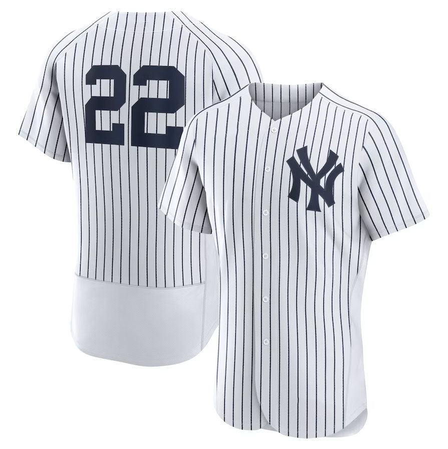 New York Yankees #22 Juan Soto Home Authentic Player Jersey ¨C White Stitches Baseball Jerseys