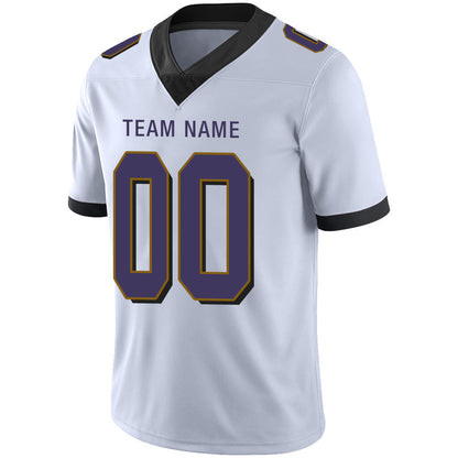 Custom B.Raven Stitched American Football Jerseys Personalize Birthday Gifts White Jersey